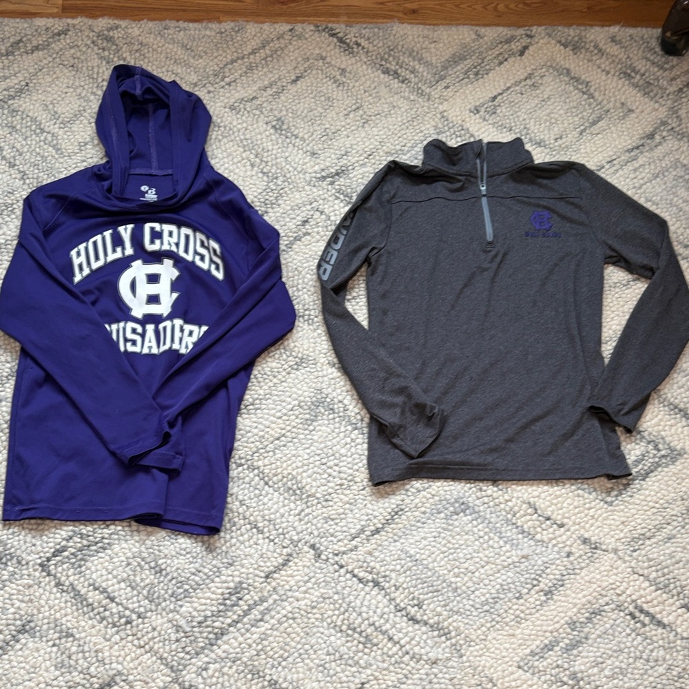 Two holy cross long sleeve shirts both in great condition